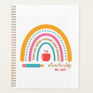 #Teacherlife Rainbow Personalised Teacher's Planner