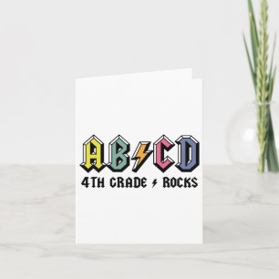 Teachers Abcd Rock 4th Grade Rocks Ck To School  Card