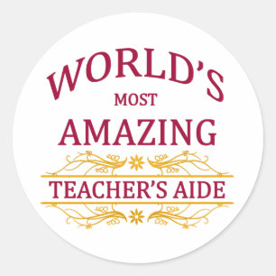 Teacher's Aide Classic Round Sticker