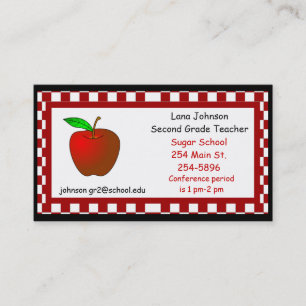 Teachers Apple Business Card