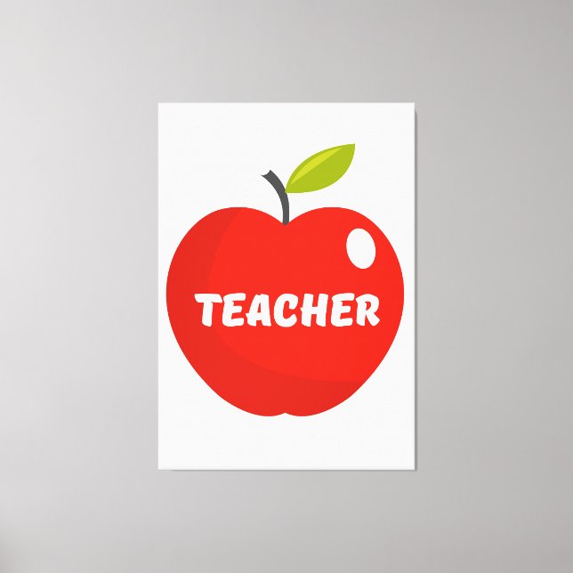 Teachers Apple Canvas Print (Front)