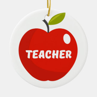 Teachers Apple Ceramic Tree Decoration