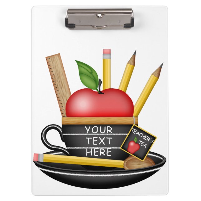 Teacher's Apple Custom Blackboard Cup Clip Board (Front)