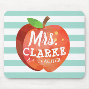 Teacher's Apple   Custom Name Mouse Mat