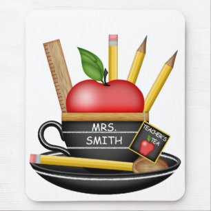 Teacher's Apple Custom Teacup Mouse Pad