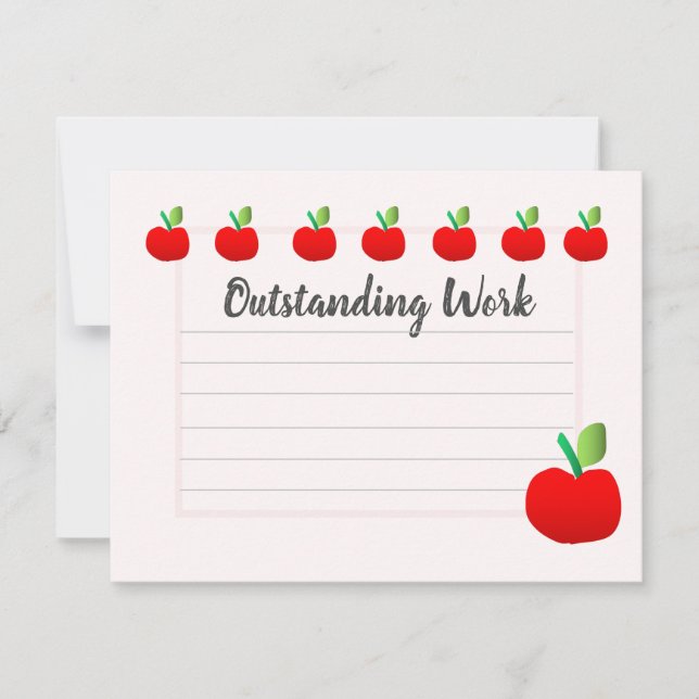 Teacher's Apple Encouragement For Kids Invitation (Front)
