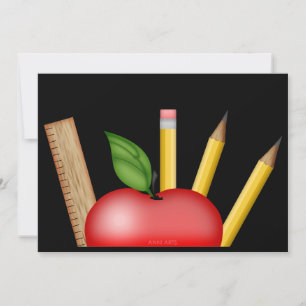 Teacher's Apple Invitation