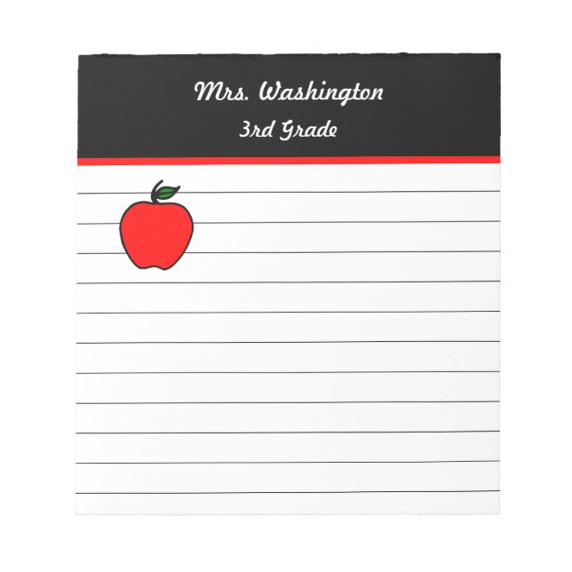 Teacher's Apple Notepad (Front)