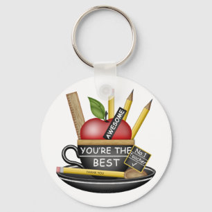 Teacher's Apple Teacup Key Ring