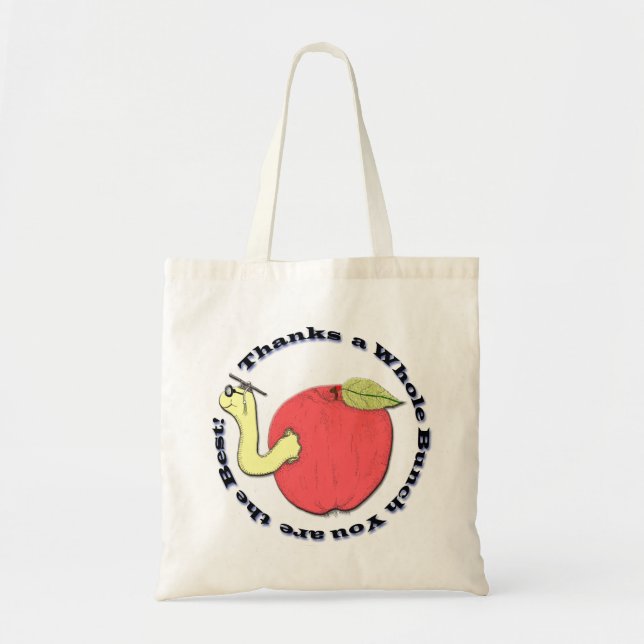 Teacher's Apple Tote Bag (Front)