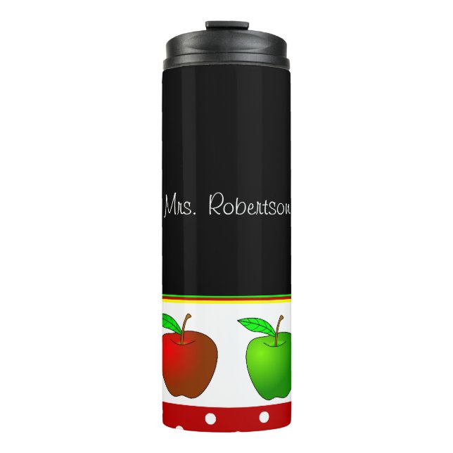 Teachers Apples Custom Thermal Tumbler (Front)