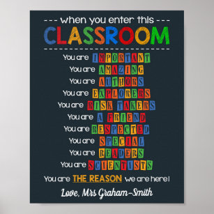 Teacher's Appreciation Gift Motivation Classroom Poster