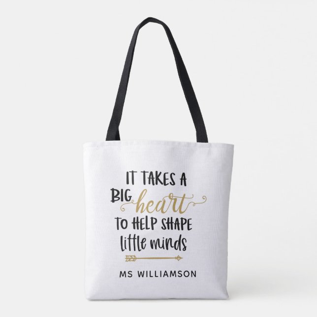 Teacher's Appreciation Personalised Tote Bag Gift (Back)