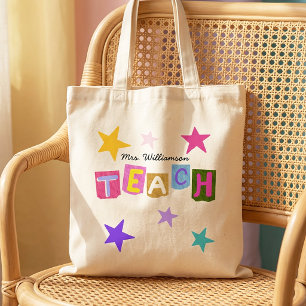 Teacher's Appreciation Teach Teacher Gift Modern Tote Bag