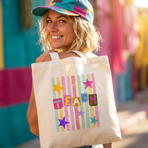 Teacher's Appreciation Teach Teacher Gift Modern Tote Bag