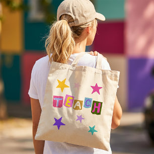 Teacher's Appreciation Teach Teacher Gift Modern Tote Bag