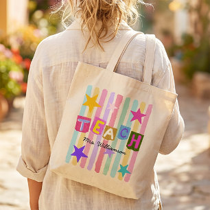 Teacher's Appreciation Teach Teacher Gift Modern Tote Bag