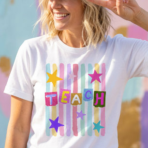 Teacher's Appreciation Teach Teacher Gift Modern Tri-Blend Shirt