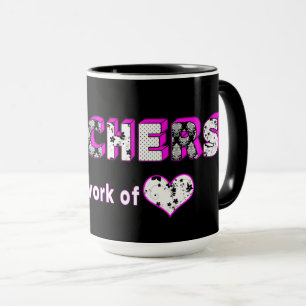Teachers are a work of Heart Mug, Black, Prints, Mug