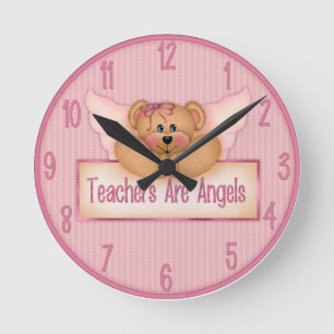 Teachers Are Angels Wall Clock. Round Clock