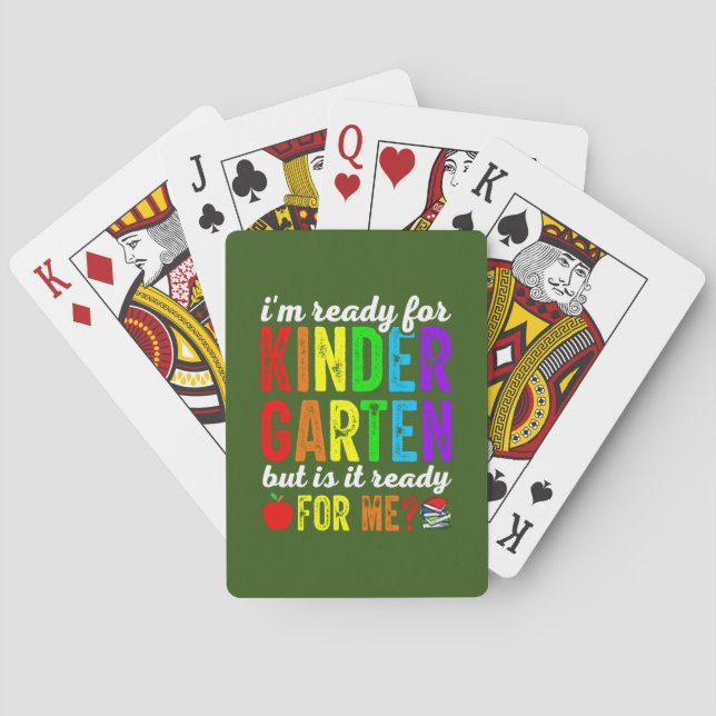 Teachers Are Ready For Kindergarten Playing Cards (Back)