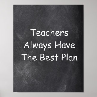 Teachers Best Plan Chalkboard Class Decoration