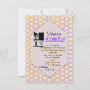Teacher's Birthday Card