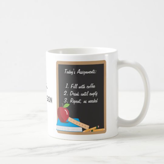 Teachers Blackboard Coffee Cup Assignment