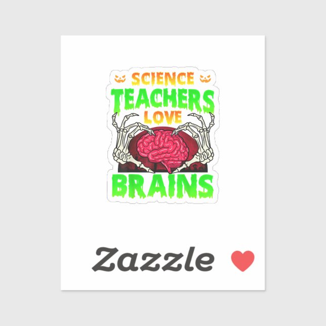 Teachers Brains Skeleton Hand Heart Halloween (Sheet)