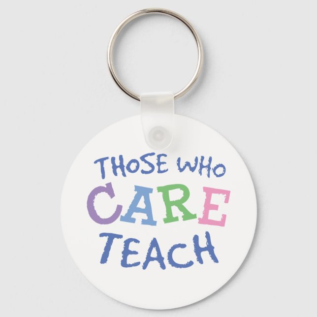 Teachers Care Keychain (Front)