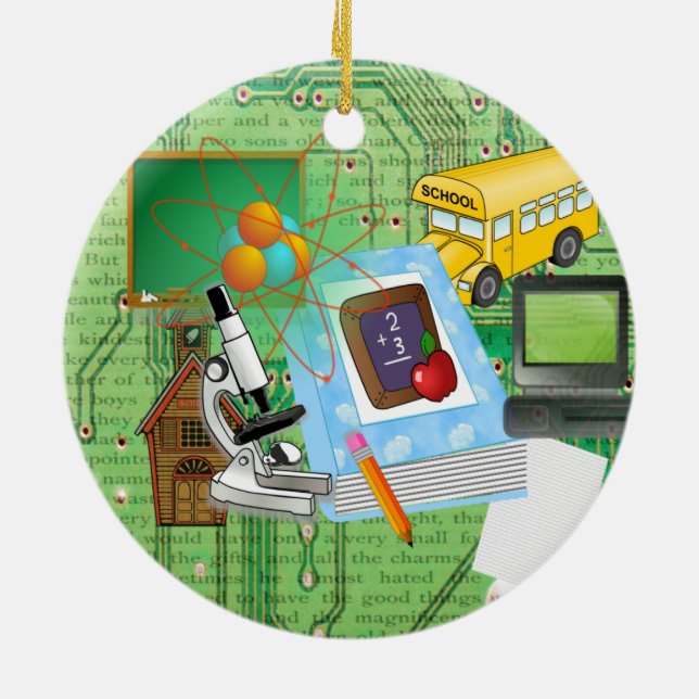 Teacher's Ceramic Tree Decoration (Back)