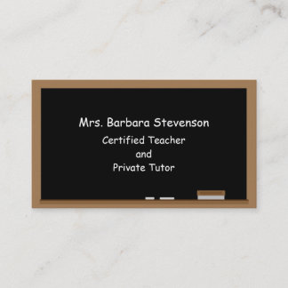Teachers Chalkboard Business Card