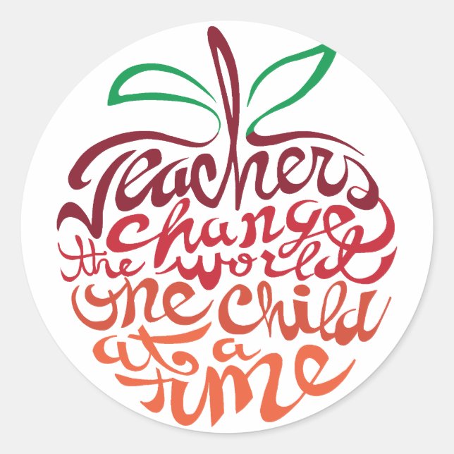 Teachers Change the World Sticker (Front)
