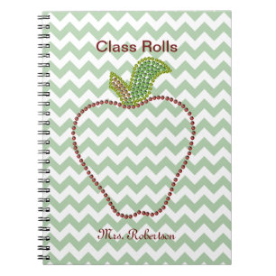Teacher's Chevron Apple Apple Notebook