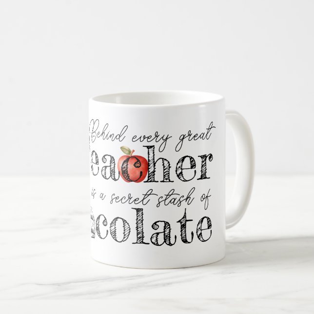 Teacher's Chocolate Stash Coffee Mug (Front Right)