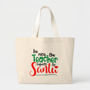 Teacher's Christmas Tote Bag