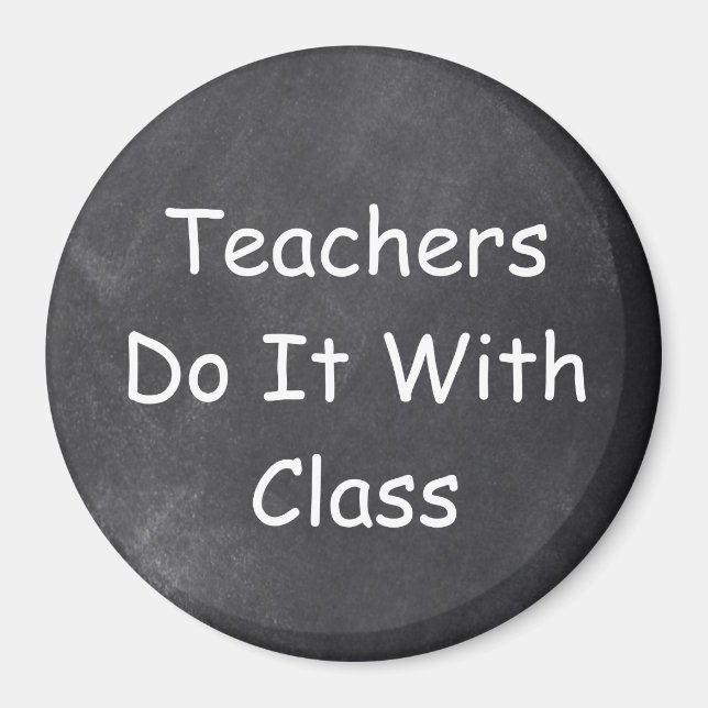 Teachers Class Chalkboard Design Gift Idea Magnet (Front)