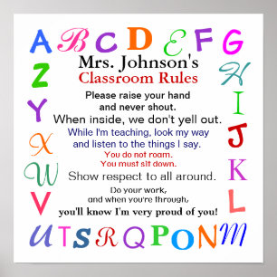 Teachers' Classroom Rules # 2 by SRF Poster