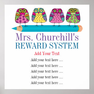 Teacher's Classroom Rules / REWARDS / Management Poster