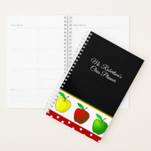 Teachers colourful Apples Daily Planner