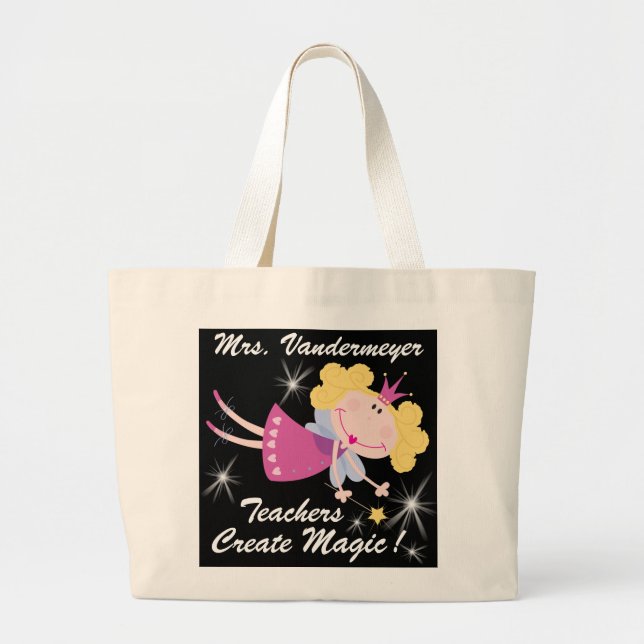 Teachers Create Magic - SRF Large Tote Bag (Front)