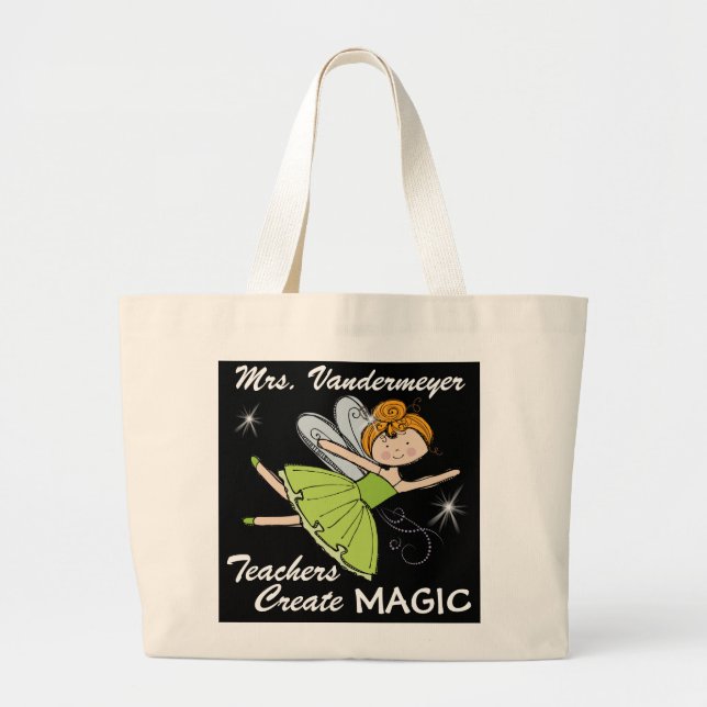 Teachers Create Magic - SRF Large Tote Bag (Front)