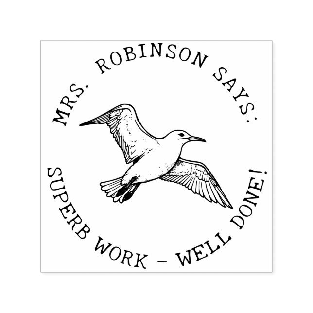 Teachers Create Your Own Albatross Superb Work Self-inking Stamp (Design)