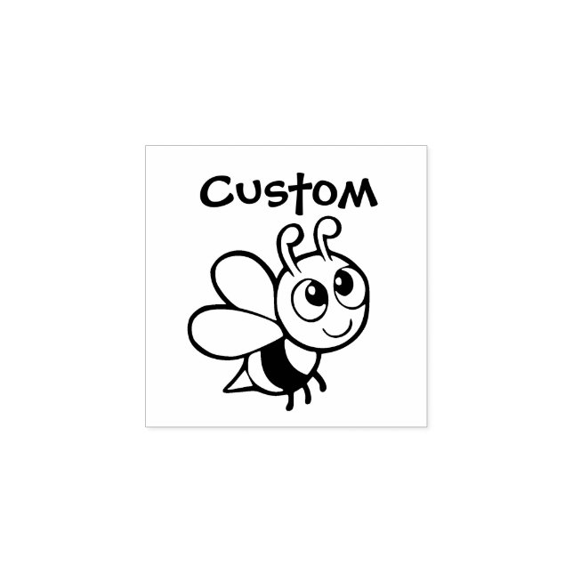 Teacher's customisable stamp - Cartoon Bee (Imprint)