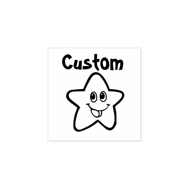 Teacher's customisable stamp - Cartoon Star (Imprint)