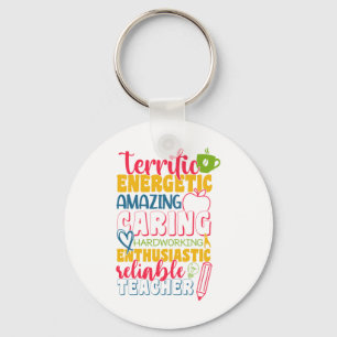 Teacher's Day Amazing Caring Teacher Key Ring