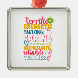 Teacher's Day Amazing Caring Teacher Metal Tree Decoration