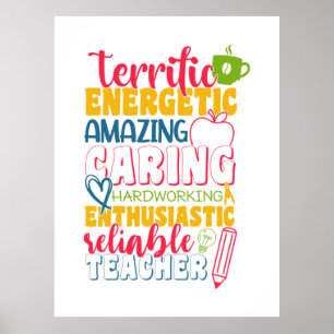 Teacher's Day Amazing Caring Teacher Poster
