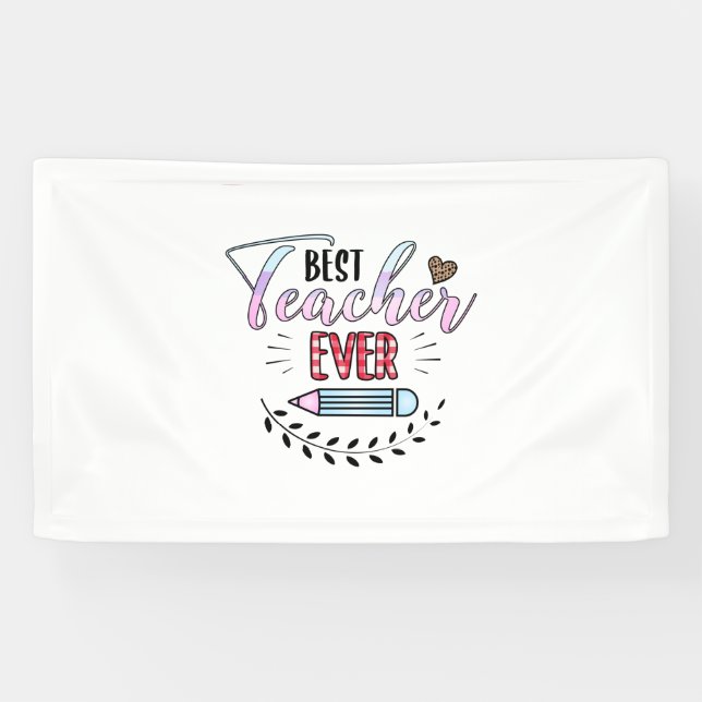 Teacher's Day Best Teacher Ever Banner (Horizontal)
