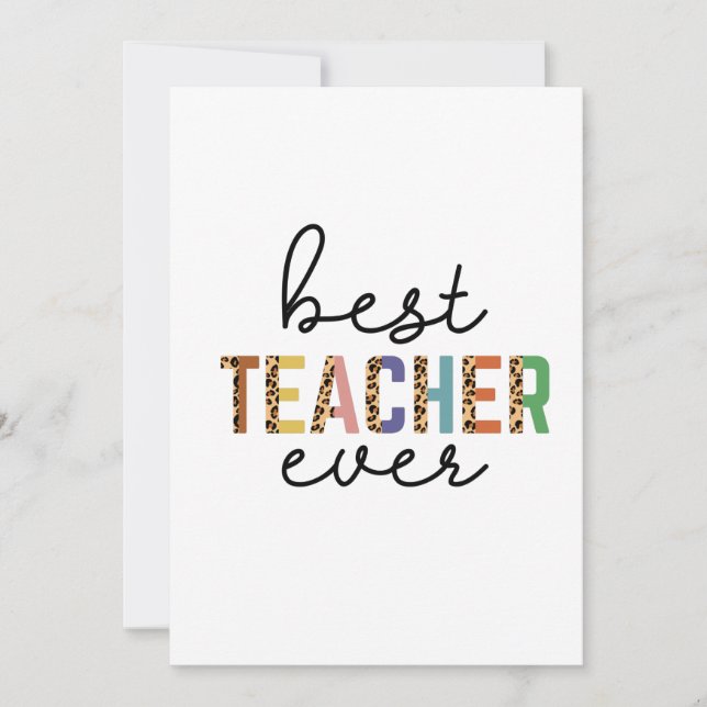 Teacher's Day Best Teacher Ever Invitation (Front)